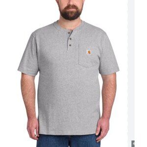Carhartt Loose Fit Short Sleeve Size 3XL Henley NWOT Gray Heather Men's